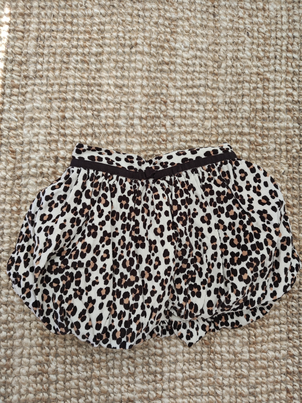 GAP Leopard Print Bubble Skirt in Cream and Brown
